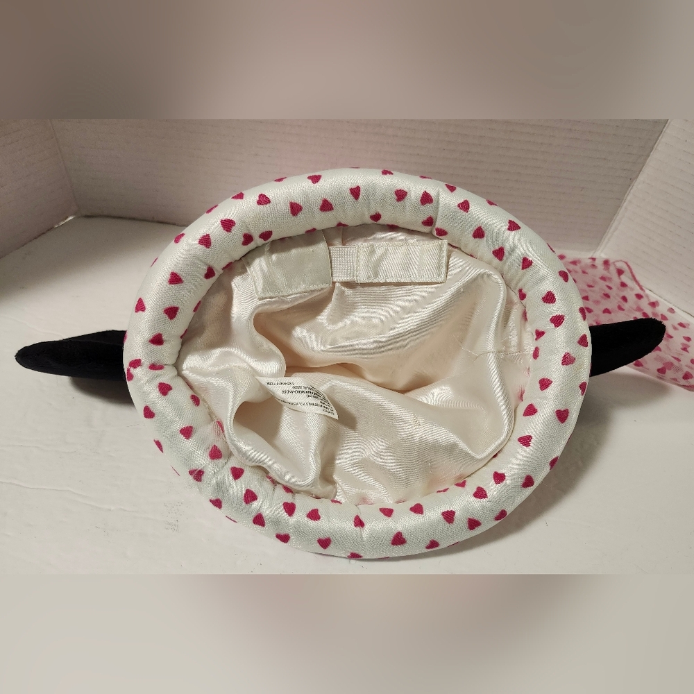 Disney Parks Princess Minnie Mouse Ears Youth Hat Veil Polka Dot Hearts Pink - Picture 3 of 5